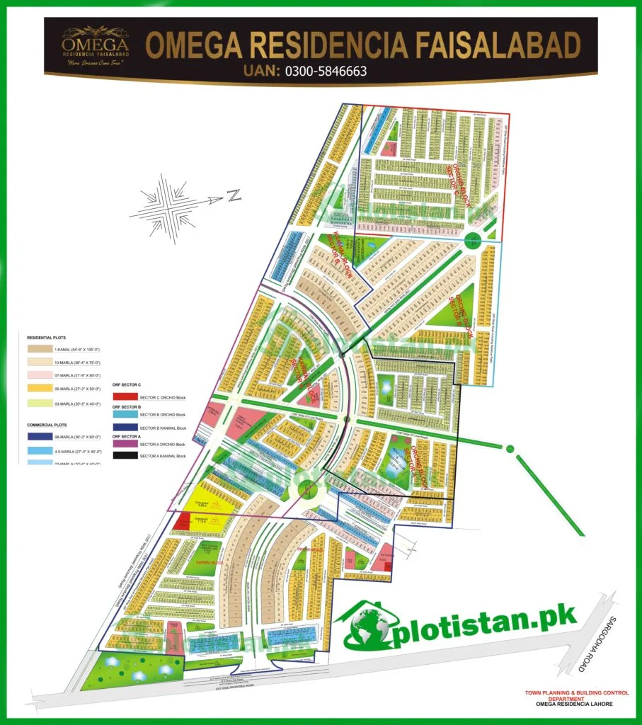 Omega Residencia Faisalabad Map