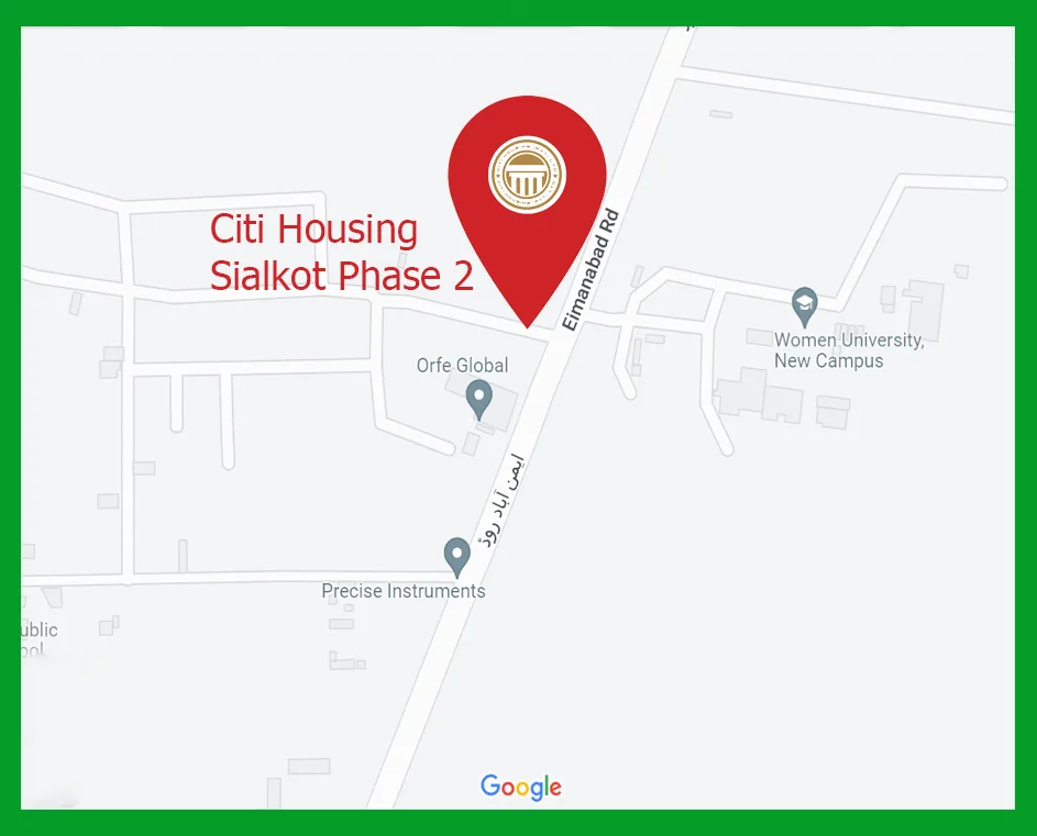 Citi Housing Sialkot Phase 2 Location Map