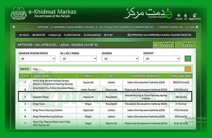 Kingdom Valley Islamabad NOC