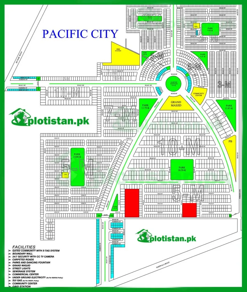 Pacific City Faisalabad Map