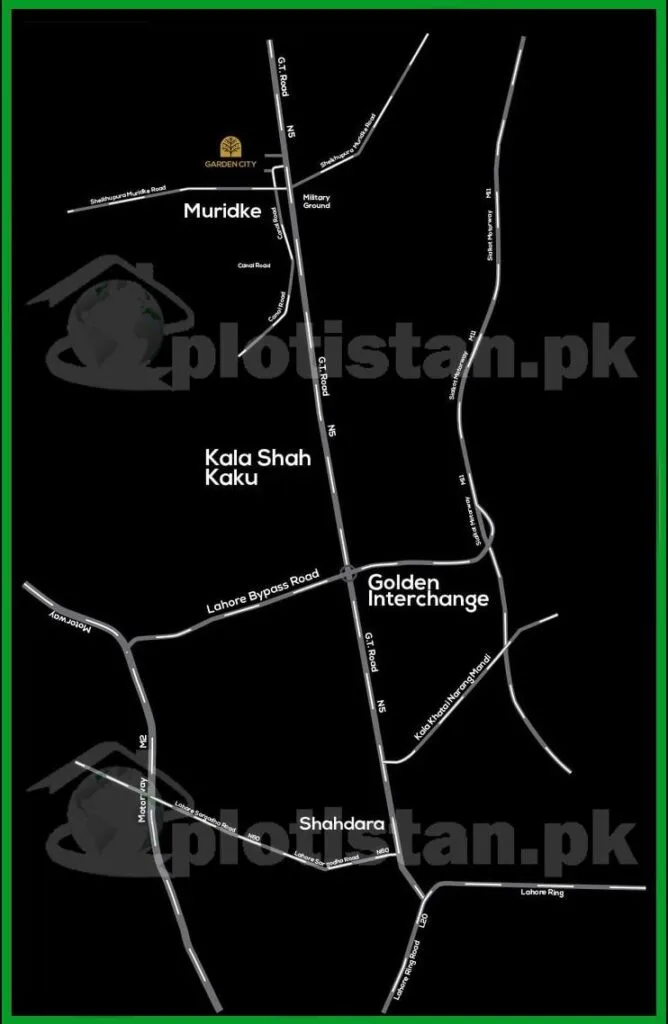 Garden City Muridke Location Map 