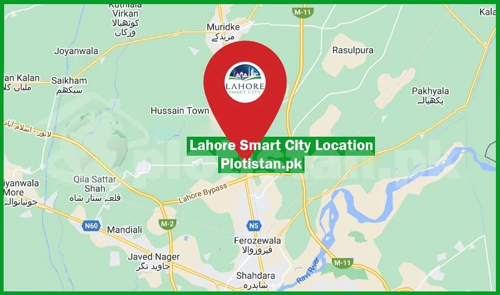 Lahore Smart City Location Map 