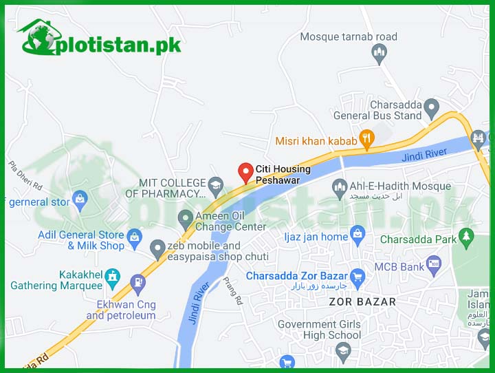 Citi Housing Peshawar Location Map