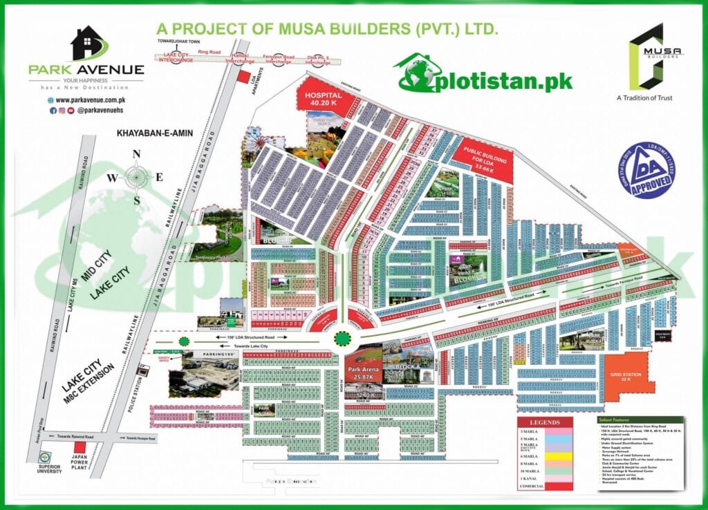 Park Avenue Lahore Master Plan 1024x738 