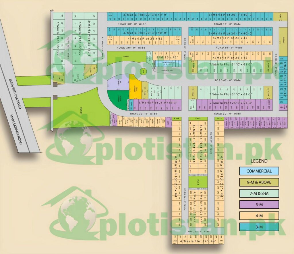 Paramount City Faisalabad Master Plan