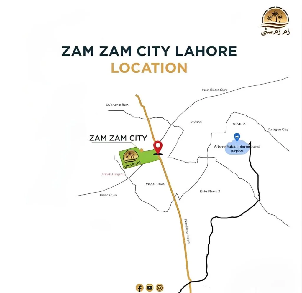 Zam-Zam-City-Lahore-Location-Map